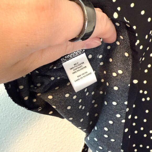 Heart Soul Polka Dot Collared Crop Top Size Medium NWT - Picture 8 of 8